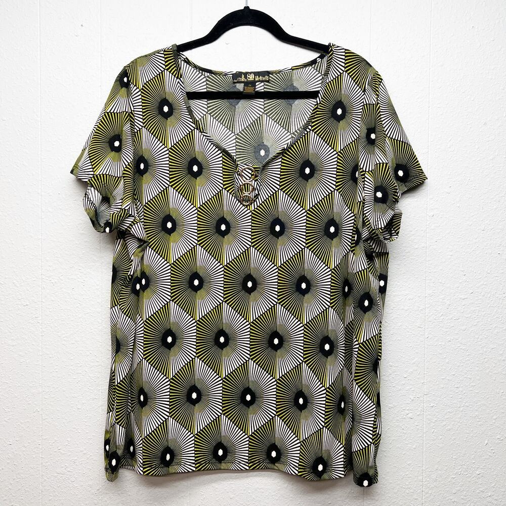 80 Park Top Womens 2X Stretch Casual Workwear Career Contemporary Feminine